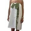 Ischia Tessile Ricami De Vivo Pareo Elastico Chiusura a Strappo - Copricostume Bianco con Dettagli Colorati - Ideale per Palestra, Piscina, Spa e Casa - 100% Spugna di Cotone