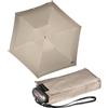 Knirps Mini ombrello tascabile da viaggio, piccolo e leggero, a righe, beige., 93 cm