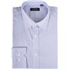 Coveri Camicia classica collo italiano in puro cotone fantasia a righe, Bianco M