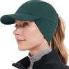 GADIEMKENSD Women's Winter Reflective Fleece Ponytail Hat with Drop Down Ear Warmer for Outdoor Activity cap