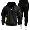 WZYRZ Tuta sportiva da uomo 2 pezzi per Resident/Evil/Umbrella, set completo di tuta sportiva autunno inverno con cappuccio, pantaloni, giacca calda con cerniera