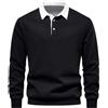 Rayson Polo Uomo Maniche Lunghe in Maglia con Bottoni Top Invernale Caldo | Polo con Risvolto,Casual e Basic,Slim Fit,per Sport All'aria Aperta