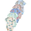 NEXT Bambini Confezione da 5 body a maniche corte per neonati | Neonato, Standard, Button, 100% cotone