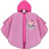 PERLETTI Poncho Antipioggia Bambina con Cerniera - Mantella Pioggia Impermeabile Bimba 3 4 5 6 Anni con Cappuccio - Mantellina per Bambine Scuola Materna
