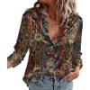 Zeagoo Camicia Donna in Raso Elegante Blusa Scollo a V Seta Camicetta S-XXL | a Maniche Lunghe Button Down Maglietta | Tinta Unita Raso Camicie | Casual Ufficio Business Satin Shirt Top