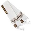 Uqezagpa Tradizionale scialle da preghiera con frange di lettere ebraiche Tallit per cerimonie spirituali evento religioso unisex design preghiere scialle per adulti