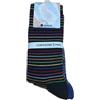 Ciocca Calze Uomo Lunghe Fantasia, Fresco cotone morbide resistenti colorate - Taglia Unica 40-45 - Calzini 6 Paia