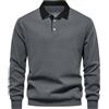 Rayson Polo Uomo Maniche Lunghe in Maglia con Bottoni Top Invernale Caldo | Polo con Risvolto,Casual e Basic,Slim Fit,per Sport All'aria Aperta