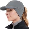 GADIEMKENSD Women's Winter Reflective Fleece Ponytail Hat with Drop Down Ear Warmer for Outdoor Activity cap