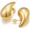 VCCKNB JEWELRY Chunky Orecchini Spessi 14K Oro Placcato Teardrop Orecchini Waterdrop Orecchini per le Donne Ragazze
