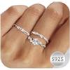 Aidenn Set di 3 anelli da donna in argento 925, con zirconi cubici, da donna, regolabili, da donna, impilabili, per il pollice, set di gioielli
