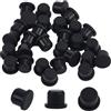 GORGECRAFT 30 pz Tappo per Sale e Pepe 11.5mm di Diametro Interno Tappo in Silicone Nero di Tenuta per Tubo Riutilizzabile Impermeabile Inserto Ricambio Foro Coperture Bottiglie