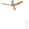 CREATE / WINDCALM S/Ventilatore da soffitto ABS bianco pale effetto legno chiaro con telecomando / 40W, Silenzioso, Ø112 cm, 6 velocità, temporizzatore, funzione estate-inverno