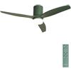 CREATE / WINDCALM M/Ventilatore da soffitto ABS con luce verde sage con telecomando / 40W, Silenzioso, Ø132 cm, 6 velocità, 3 temperature di luce, temporizzatore, funzione estate-inverno