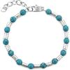 CESARE PACIOTTI 4US BRACCIALE ACCIAIO E HOWLITE TURCHESE - ARGENTO/ACCIAIO