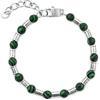 CESARE PACIOTTI 4US BRACCIALE ACCIAIO E MALACHITE VERDE - ARGENTO/ACCIAIO