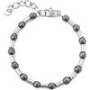 CESARE PACIOTTI 4US BRACCIALE ACCIAIO ED EMATITE GRIGIA - ARGENTO/ACCIAIO