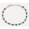 Stroili Acciaio Bracciale Man Code Acciaio Malachite UOMO -