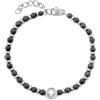 CESARE PACIOTTI 4US BRACCIALE ROSA DEI VENTI E PIETRA NATURALE ONICE NERA - ARGENTO/ACCIAIO
