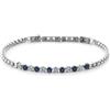 CESARE PACIOTTI 4US BRACCIALE STEEL CAT/TENNIS 3MM B/BLU - ARGENTO/ACCIAIO