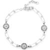 CESARE PACIOTTI 4US BRACCIALE STEEL ROSA DEI VENTI CERAMICA BIANCA - ARGENTO/ACCIAIO