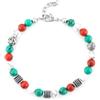 CESARE PACIOTTI 4US BRACCIALE STEEL, HOWLITE VERDE, ROSSO BIANCO. - MULTICOLOR