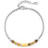 CESARE PACIOTTI 4US BRACCIALE STEEL/ORO OCCHIO DI TIGRE - MULTICOLOR