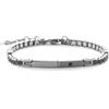CESARE PACIOTTI 4US BRACCIALE ZIRCONI NERI E ACCIAIO OPACO - ARGENTO/ACCIAIO