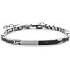 CESARE PACIOTTI 4US BRACCIALE ZIRCONI NERI E PVD NERO OPACO - MULTICOLOR