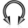 Piercing Ferro di Cavallo Punte di lancia (NERO) -