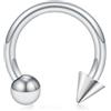 Piercing Ferro di cavallo Sfera/Cono (SILVER) -