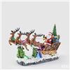 Enzo De Gasperi EDG Enzo De Gasperi Decoro Babbo con Slitta led 35X22 cm
