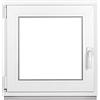 Framex Finestra per Cantina PVC 60x60 cm Bianco DIN Sinistra Triplo Vetro | Triplo Vetro 50 mm, Larghezza x Altezza: 600 x 600 mm, per Cantina, Garage, Casetta da Giardino e Ripostiglio