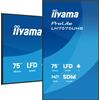 iiyama LH7575UHS-B2AG visualizzatore di messaggi Pannello piatto per segnaletica digitale 190,5 cm (75") LCD Wi-Fi 500 cd/m² 4K - LH7575UHS-B2AG