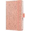 SIGEL J5352 Jolie Agenda settimanale 2025, motivo Rose Monstera, 9,5 x 15 cm, copertina rigida, 174 pagine, rosato, nero