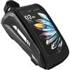 Generisch Custodia per cellulare da bicicletta, impermeabile, per touchscreen | Doppia cerniera, fissaggio al telaio per ciclismo, mountain bike, urbano, pendolari, outdoor, uomo