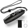 YOOMUR Fischio elettronico: Fischietto Sportivo Portatile con 3 Volumi e 3 Toni, Fischietti Manuale con Cordino, LED E Ricarica USB per Allenatori, Arbitri, Sopravvivenza, Sport (nero)