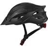 jojofuny Casco da Bici Adulto Leggero in Policarbonato con Protezione Completa e Luce LED Integrata per Ciclismo Ricreativo e Viaggi Colore Nero