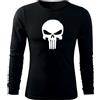 DRAGOWA Fit-T t-shirt a maniche lunghe Punisher 160 g/m², nero,