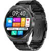 Trevi T-FIT 300 CALL Smartwatch con Display 1.32 Touch, Orologio Smart con Funzione Chiamata Wireless, Controllo Allenamento Fisico e Stato Benessere, Waterproof, Doppio Bracciale in Dotazione, Nero