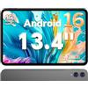 TECLAST T65 Tablet 13.4 Pollici 120Hz Display Tablet Android 16, Doppio SIM 4G LTE+5G WiFi, 2.2GHz Octa-Core, 20GB RAM+128GB ROM(TF 4TB) Widevine L1 1080P/13MP/BT5/GPS/OTG