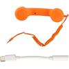 Culnflun Cornetta per cellulare USB C anti-radiazioni Cornetta telefonica vintage con presa da 3,5 mm per smartphone Stile retrò Plug and Play Materiale ABS (Naranja)