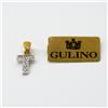 Gulino Gioielli Ciondolo oro giallo e bianco 18 kt e zirconi iniziale "T" /18kt gold pendant E.5