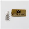 Gulino Gioielli Ciondolo iniziale oro bianco 18 kt con zirconi "E"/18kt gold pendant M.70