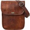 Fatto a mano 11" Borsa Satchel In Vera Pelle Bovina Cuoio Da Uomo Con Tracolla Laptop