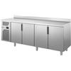 Tavolo congelatore 4 porte, con alzatina 630 Lt. MADE IN ITALY. -15°/-18°C. - Cm. 218x70x85H. * MOTORE A SINISTRA *