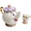 teiera e tazza personaggi la bella e la bestia,replica ,regalo bambina ,natale