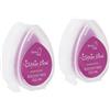 PATIKIL 2 Pz Tamponi Inchiostro Artigianali Colore Arcobaleno Viola Grigio | Timbri, Tamponi Inchiostro per Impronte Digitali Lavabili, per Timbri Gomma Carta Scrapbooking Tessuto Legno