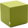 Avalon - Pouf Poggiapiedi Rigido CUBO Jazz in Ecopelle Deluxe, Puff Poggiapiedi Divano Quadrato, Pouffe per Interno ed Esterno, Comodo Impermeabile e Resistente, Made in Italy (40cm-Verde Mela)