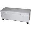 Mendler Panca Contenitore Elegante Kriens Pelle Rivestita e Ecopelle 112x45x45cm - Bianco